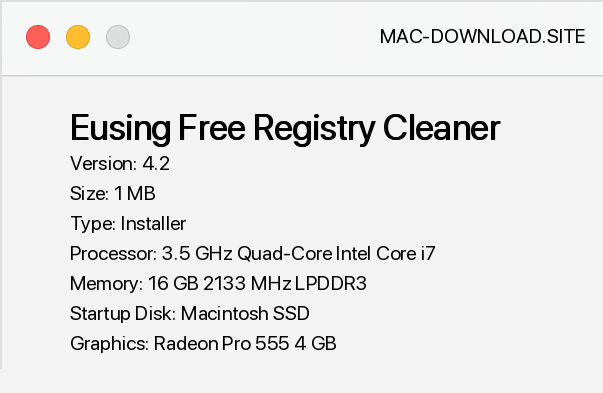 free registry repair for mac